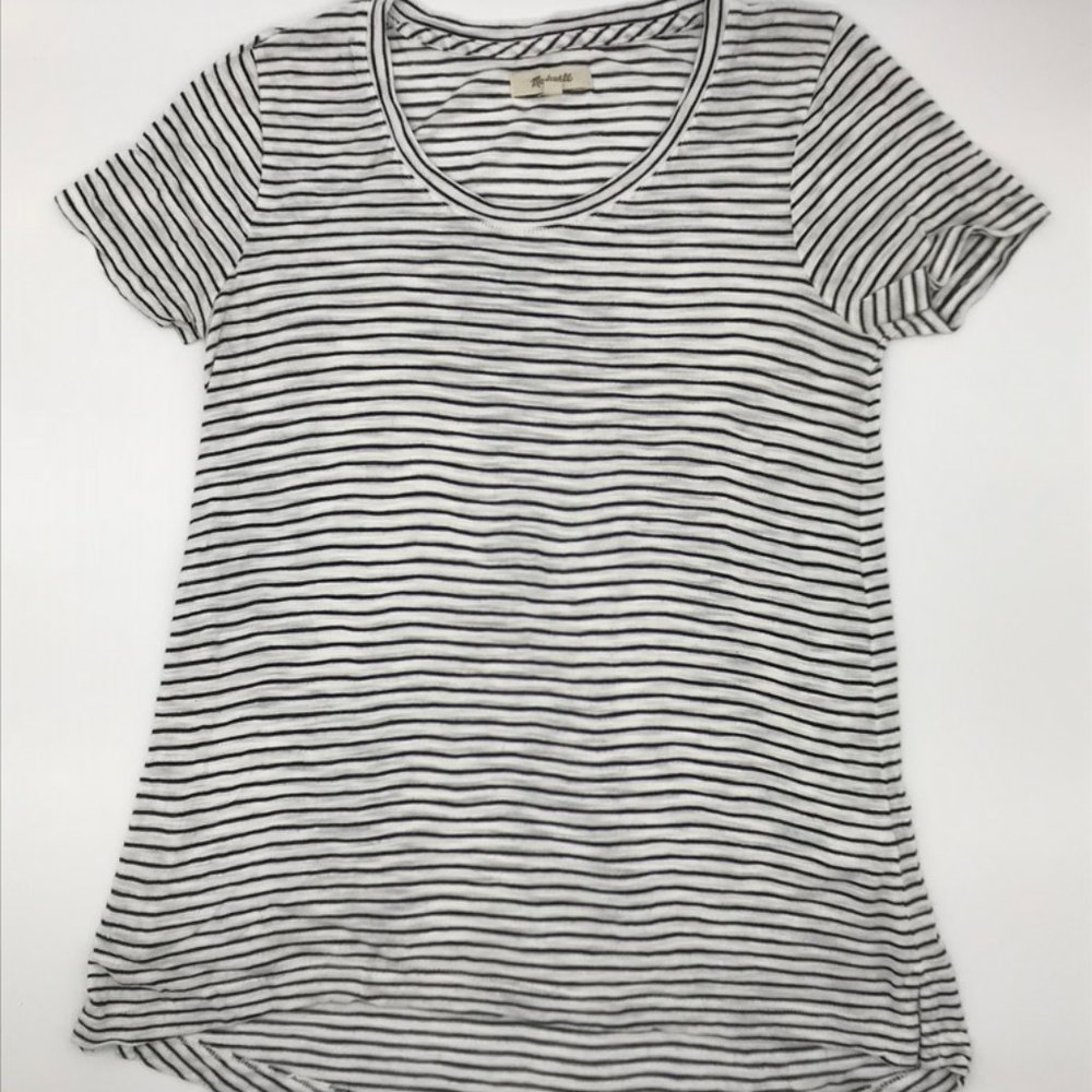 Madewell Stripe Black and White Tee Size XS